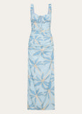 Cosmic Love Ruched Maxi Dress Opulent Blue