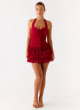 Someone Else Halter Top Dark Cherry