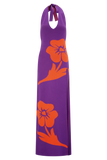 Stacy Knit Halter Maxi Dress Purple Red