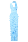 Alex Chiffon Maxi Dress Blue