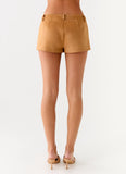 Thats Chill Mini Shorts Brown