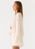 Junia Long Sleeve Mini Dress Velvet Bloom