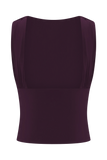 Erina Slinky Open Back Top Aubergine