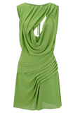 Oria Chiffon Mini Dress Green