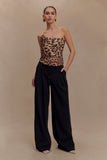 Jacqueline Pleated Wide Leg Pants Black