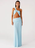 Cindelle One Shoulder Maxi Dress Turquoise