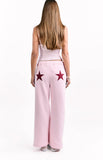 Dania Pink Burgundy Star Track Pants
