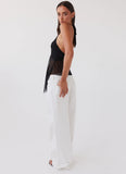 Keanna Low Rise Denim Jeans Ivory