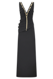 Axton Low Neck Maxi Dress Black