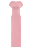 Imogen Off Shoulder Slinky Maxi Dress Candy Pink