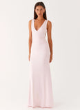Cherry Sky Maxi Dress Baby Pink