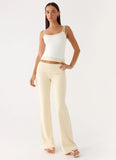 Renae Low Rise Pants Baby Yellow