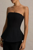 Gifted Black Bandeau Corset Top