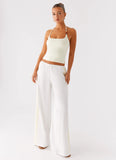 Oska Drawstring Pants White