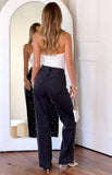 Denim Dazzle Pearl Black High Waisted Jeans