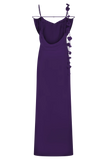 Rosalie Floral Chiffon Maxi Dress Purple