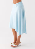 Brisa Midi Skirt Turquoise