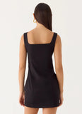 Brief Tension Mini Dress Black