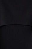 Kalani Black Crew Neck Midi Dress With Cape Sleeves