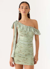 Hidden Gesture Mini Dress Wispy Fern