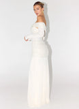 Over To You Sequin Maxi Dress White
