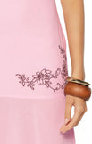 Oaklee Light Pink Embroidered Midi Dress