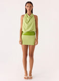 Carlie Halter Mini Dress Lime