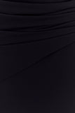 Giulia Chiffon Draped Maxi Dress Black