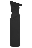 Callen One Shoulder Slinky Maxi Dress Black