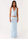 Radiate Maxi Skirt Blue