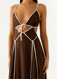 Kerli Maxi Dress Cool Chocolate