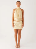 Willow Chiffon Top Yellow