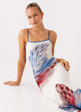Everett Maxi Dress White Sea Bloom
