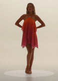 Twin Flame Mini Dress Orange Gradient