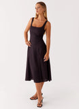 Rowyn Midi Dress Black Polka Dot
