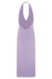 Genie Slinky Halter Midi Dress Lilac