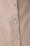 Dorian Fitted Shirt Midi Dress Wheat Marle