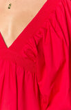 Torie Red Short Sleeve Mini Dress