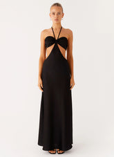 Sweetheart Cut Out Maxi Dress Black