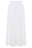 Clarence Linen A Line Maxi Skirt White