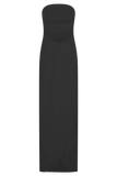 Paulina Cut Out Strapless Maxi Dress Black