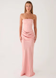 Adara Corset Maxi Dress Peach