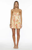 Chantell Yellow Bloom Mini Dress