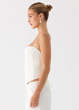 Ania Corset Top Ivory
