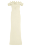 Nova Ruffle Off Shoulder Maxi Dress Ivory