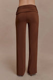 Lydia Slinky Straight Leg Pants Chocolate
