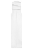 Paulina Cut Out Strapless Maxi Dress White