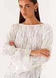 Mia Long Sleeve Top Ivory