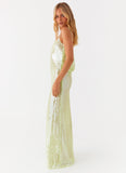 Higher Level Sequin Maxi Dress Mint
