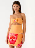 Kalya Mini Skirt Orange